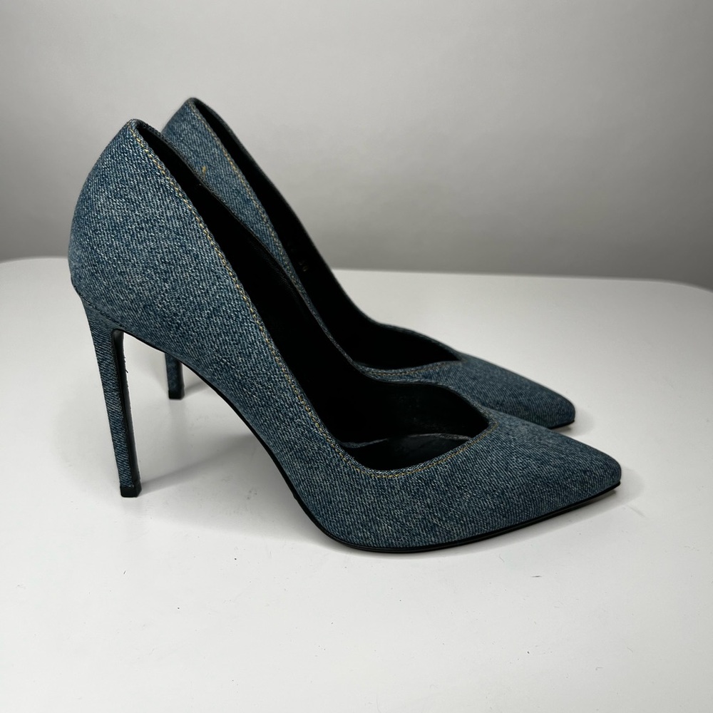 Saint Laurent Denim Pumps - Picture 2 of 6